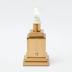 Mrs. Alice Lamps & Lighting|Rechargeable Lamp With Blue Lotus Lampshade