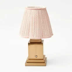 Mrs. Alice Lamps & Lighting|Rechargeable Lamp With Pink Lotus Lampshade