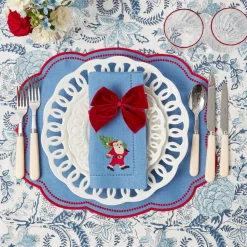 Mrs. Alice Glasses|Red Rim Glassware (Set Of 8)