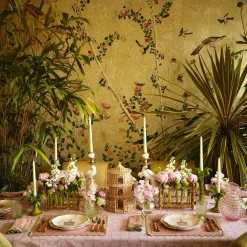 Mrs. Alice Glassware Sets|Rose Hobnail Jug With Emerald Handle