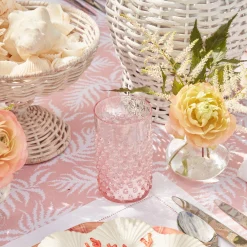 Mrs. Alice Glasses|Rose Pink Hobnail Glasses (Set Of 6)