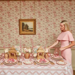 Mrs. Alice Jugs|Rose Pink Hobnail Jug