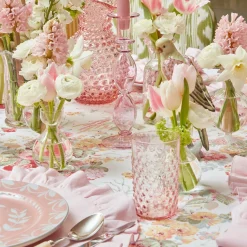 Mrs. Alice Jugs|Rose Pink Hobnail Jug