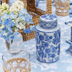 Mrs. Alice Vases|Round Chinoiserie Ginger Jars (Pair)