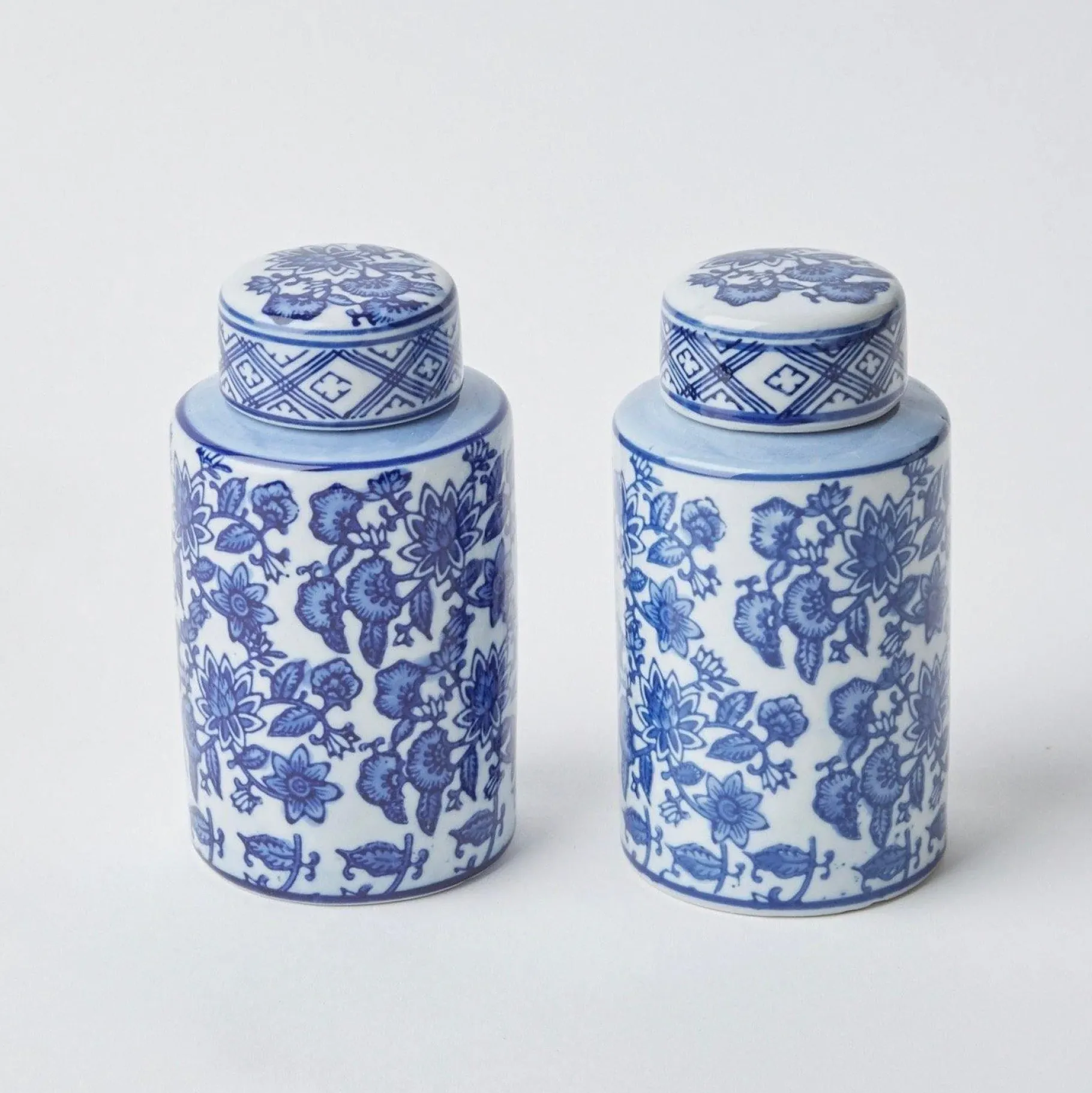Mrs. Alice Vases|Round Chinoiserie Ginger Jars (Pair)