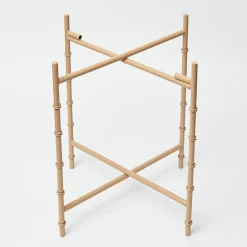 Mrs. Alice Trays & Liners|Round Scalloped Rattan Tray With Stand