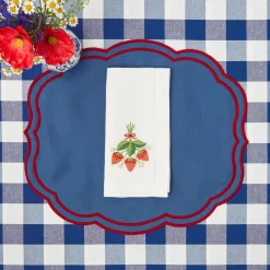 Mrs. Alice Tablecloths|Royal Blue Gingham Tablecloth