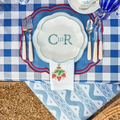 Mrs. Alice Tablecloths|Royal Blue Gingham Tablecloth