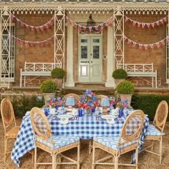 Mrs. Alice Tablecloths|Royal Blue Gingham Tablecloth
