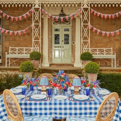 Mrs. Alice Tablecloths|Royal Blue Gingham Tablecloth