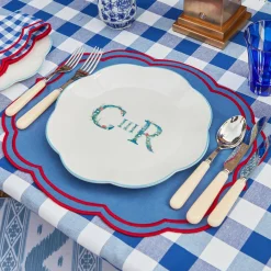 Mrs. Alice Tablecloths|Royal Blue Gingham Tablecloth