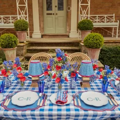 Mrs. Alice Tablecloths|Royal Blue Gingham Tablecloth