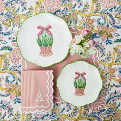 Mrs. Alice Dinner Plates|Scalloped Easter Dinner & Starter Plate (Set Of 8)