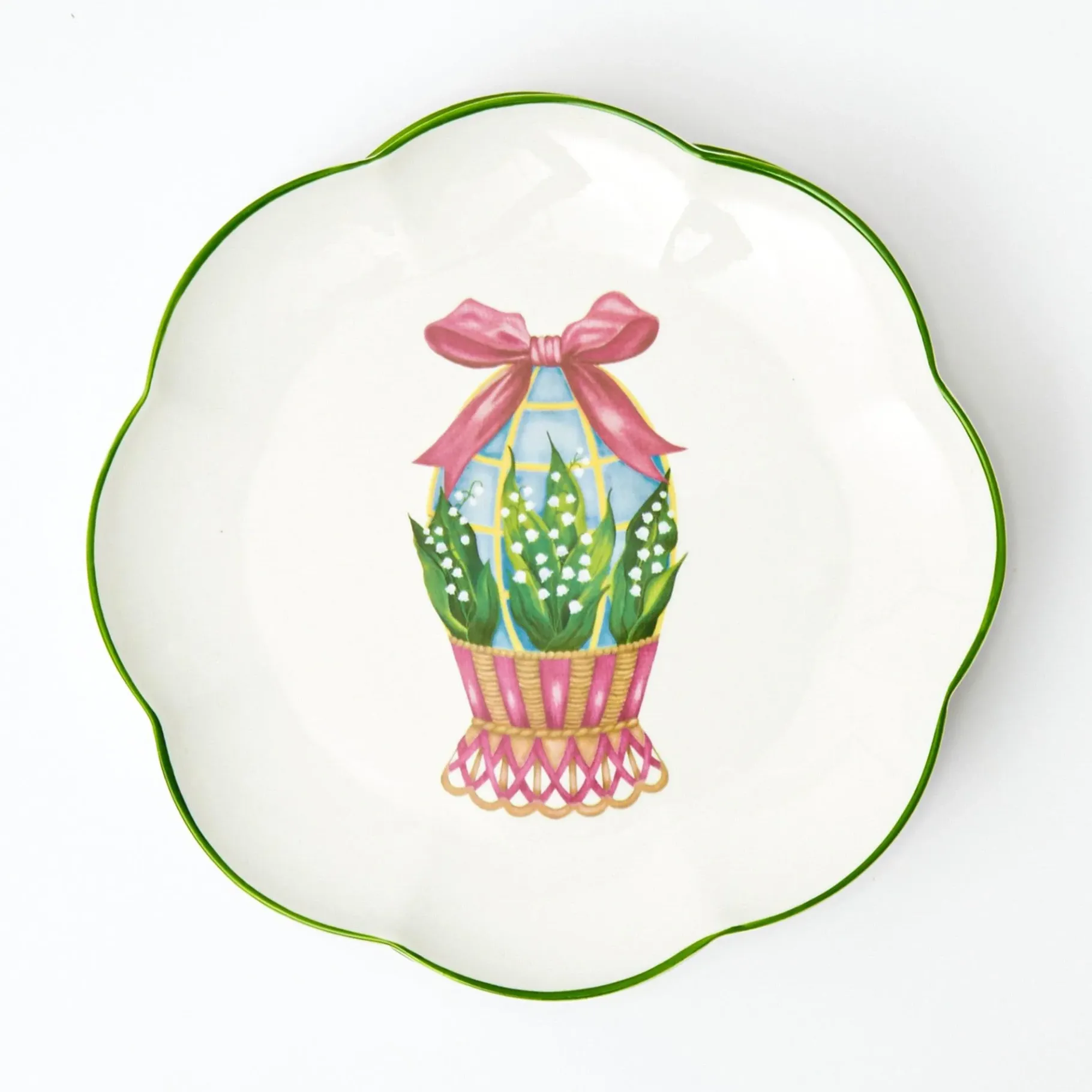 Mrs. Alice Dinner Plates|Scalloped Easter Dinner & Starter Plate (Set Of 8)