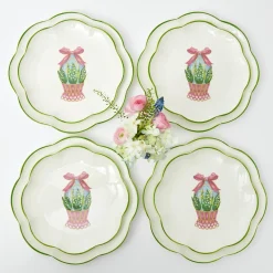Mrs. Alice Crockery Sets|Scalloped Easter Dinner & Starter Plate (Set Of 8)