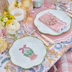 Mrs. Alice Crockery Sets|Scalloped Easter Dinner & Starter Plate (Set Of 8)