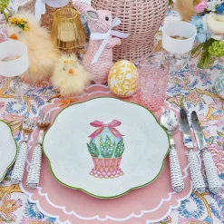 Mrs. Alice Dinner Plates|Scalloped Easter Dinner Plate