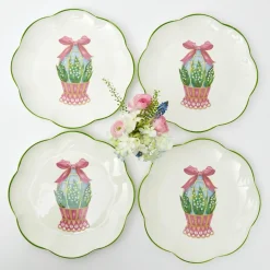 Mrs. Alice Crockery Sets|Scalloped Easter Dinner Plate (Set Of 4)
