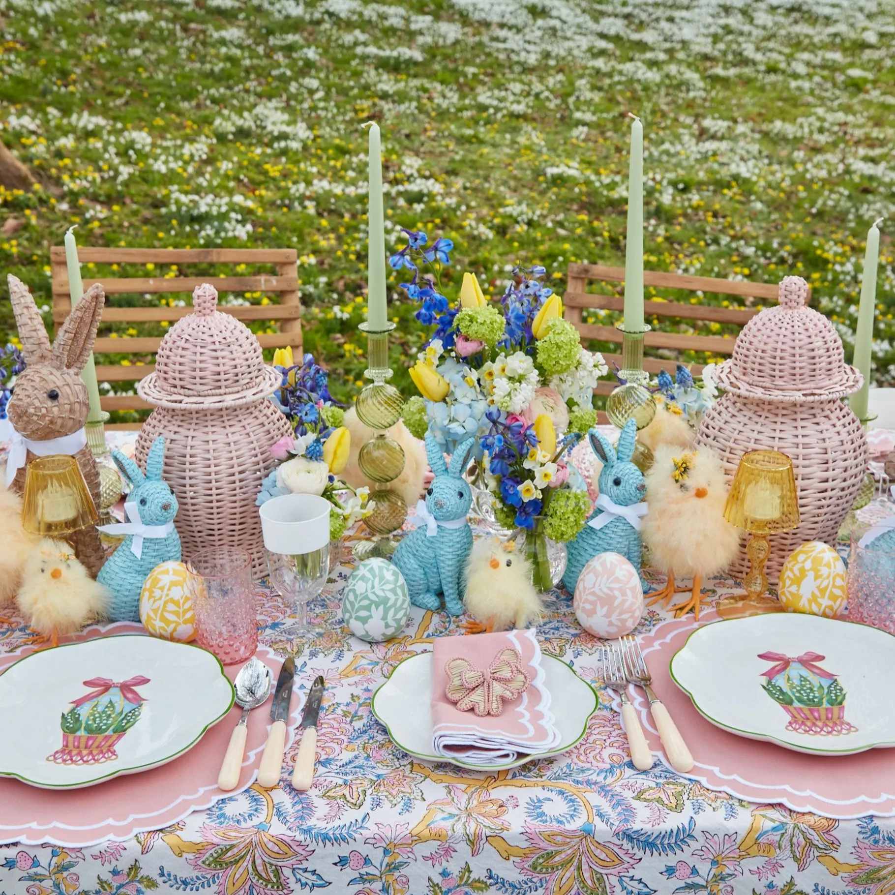 Mrs. Alice Crockery Sets|Scalloped Easter Dinner Plate (Set Of 4)