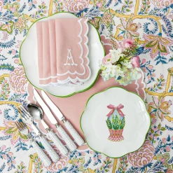 Mrs. Alice Starter Plates|Scalloped Easter Starter Plates (Set Of 4)