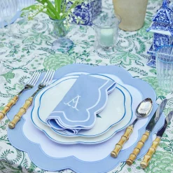 Mrs. Alice Crockery Sets|Scalloped Lily Of The Valley Starter Plate (Set Of 4)