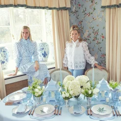 Mrs. Alice Crockery Sets|Scalloped Lily Of The Valley Starter Plate (Set Of 4)