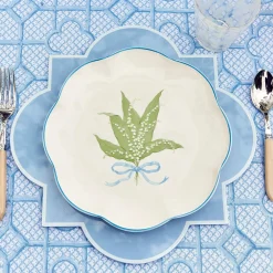 Mrs. Alice Dinner Plates|Scalloped Lily Of The Valley Dinner Plate