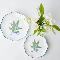 Mrs. Alice Starter Plates|Scalloped Lily Of The Valley Starter Plate