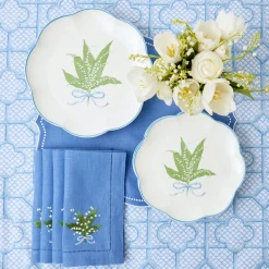 Mrs. Alice Starter Plates|Scalloped Lily Of The Valley Starter Plate