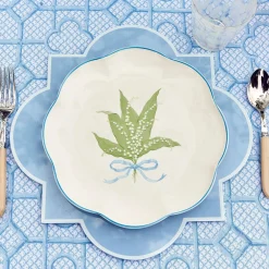 Mrs. Alice Dinner Plates|Scalloped Lily Of The Valley Dinner Plate (Set Of 4)