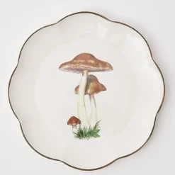 Mrs. Alice Crockery Sets|Scalloped Mushroom Dinner Plate (Set Of 4)