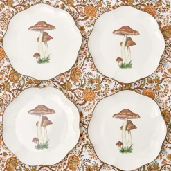Mrs. Alice Dinner Plates|Scalloped Mushroom Dinner Plate (Set Of 4)