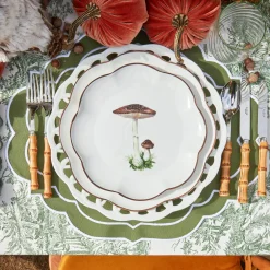 Mrs. Alice Crockery Sets|Scalloped Mushroom Starter Plates (Set Of 4)