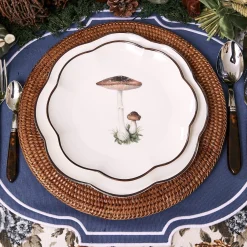 Mrs. Alice Starter Plates|Scalloped Mushroom Starter Plates (Set Of 4)