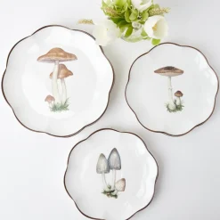 Mrs. Alice Starter Plates|Scalloped Mushroom Starter Plate (Grey)
