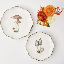 Mrs. Alice Starter Plates|Scalloped Mushroom Starter Plate (Grey)