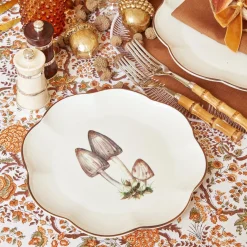 Mrs. Alice Starter Plates|Scalloped Mushroom Starter Plate (Grey)