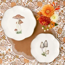 Mrs. Alice Starter Plates|Scalloped Mushroom Starter Plate (Grey)