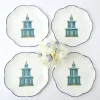 Mrs. Alice Crockery Sets|Scalloped Pagoda Dinner Plate (Set Of 4)