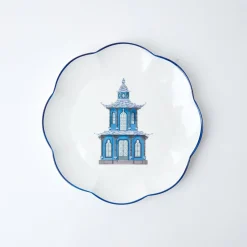 Mrs. Alice Crockery Sets|Scalloped Pagoda Dinner Plate (Set Of 4)