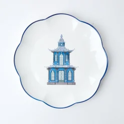 Mrs. Alice Dinner Plates|Scalloped Pagoda Dinner Plate