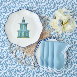 Mrs. Alice Dinner Plates|Scalloped Pagoda Dinner Plate