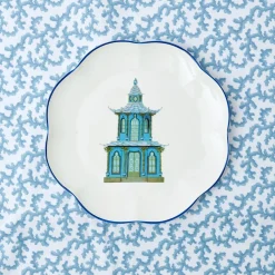 Mrs. Alice Dinner Plates|Scalloped Pagoda Dinner Plate
