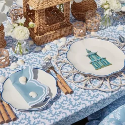 Mrs. Alice Dinner Plates|Scalloped Pagoda Dinner Plate