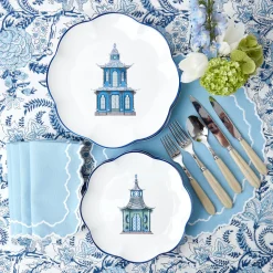 Mrs. Alice Dinner Plates|Scalloped Pagoda Dinner Plate