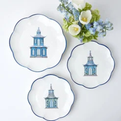 Mrs. Alice Dinner Plates|Scalloped Pagoda Dinner Plate