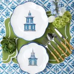 Mrs. Alice Dinner Plates|Scalloped Pagoda Dinner Plate