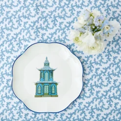 Mrs. Alice Dinner Plates|Scalloped Pagoda Dinner Plate