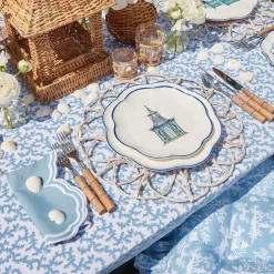 Mrs. Alice Crockery Sets|Scalloped Pagoda Starter Plate (Set Of 4)