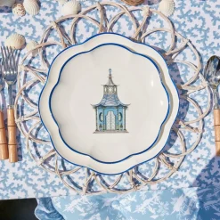 Mrs. Alice Starter Plates|Scalloped Pagoda Starter Plate (Set Of 4)